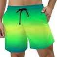 thumbnail image 2 of DHFJKG Mens Athletic Shorts Lightweight Sports Casual Drawstring Gradient Beach Shorts Running Workout Classic Bottoms, 2 of 3
