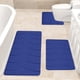 thumbnail image 4 of Juego de alfombrillas de baño de espuma suave | 3 alfombrillas de baño con base antideslizante | Ultraabsorbentes y lavables a máquina | Alfombrillas modernas para inodoro y ducha, 4 of 6