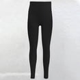 thumbnail image 2 of CPNG Girls Thin Cropped Leggings High Waisted Compression Pants Stretch Active Dance Yoga Tights for Kids Teen Workout Running(Black,1-2 Years), 2 of 7