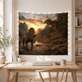 thumbnail image 5 of Mountain Lake Prehistoric with Wilderness During Hour Sunrise, Mystical Fantasy for Space Lovers, Galaxy Room Decor, Housewarming Gift, Tapestry Wall Hanging for Bedroom and Dorm, 5 of 7