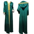 thumbnail image 6 of Aellinatey Dubai Arabic Muslim Maxi Dress Women Long Sleeve Velvet Hooded Robe Embroidery Trim Moroccan Kaftan Islamic Clothing Solid Color Turkey Gown, 6 of 17