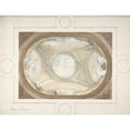 thumbnail image 2 of Jules-Edmond-Charles Lachaise 14x12 Black Ornate Wood Framed Double Matted Museum Art Print Titled: Design for Trompe L'Oeil Ceiling for Dining Room, Hotel De Trevise (1850-1910), 2 of 5
