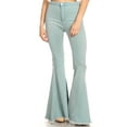 thumbnail image 1 of Feinuhan Jeans Évasés à Taille Haute pour Femmes, Bleu Poudré, XX-Grand, 1 of 5