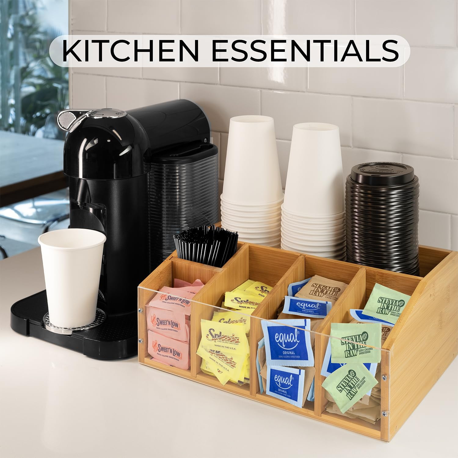Sugar and Sweetener Assortment Bundle, Sugar Packets (350 pack) Individual Packets for Coffee