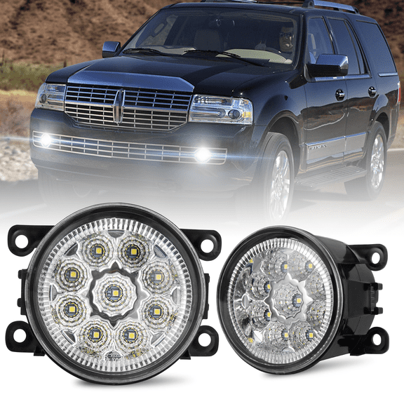 Pair Front Bumper Fog Light Driving Lamp for Lincoln Navigator 2007 2008-2014