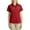 Persian Red, variant on Womens Patterned Easy Care Camp Shirt Polyester Rayon Blend Open Collar Short Sleeves