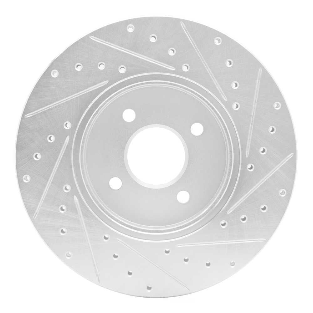 Dynamic Friction Company 631-54050L DFC Brake Rotor - Drilled And Slotted - Silver