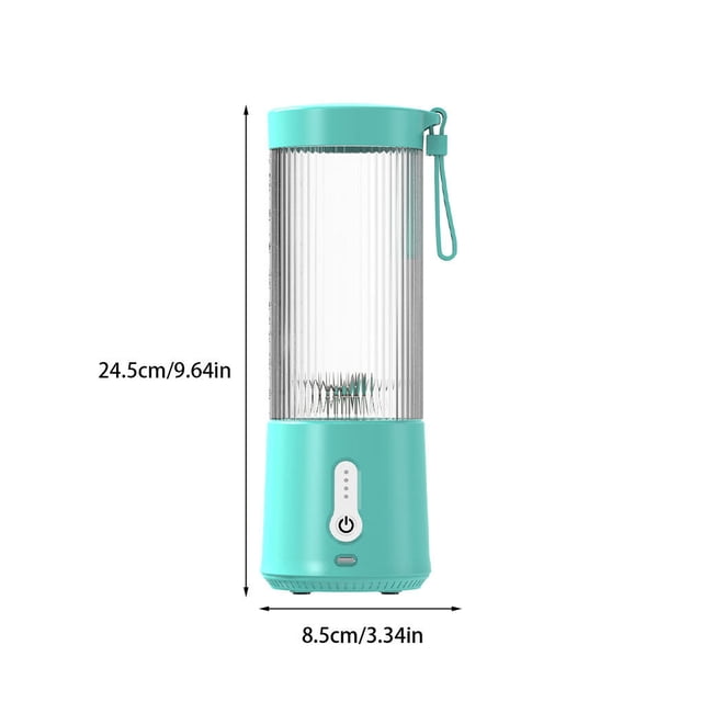 pitrice Portable 500ml Electric Juicer Orange Banana Juice PC Plastic Rechargeable Milkshake Maker Extractor Mixer Machine Home Kitchen Gadget Blue