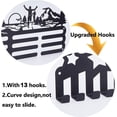 thumbnail image 4 of Running Medal Holder Medal Hanger Display Metal Hanger Rack with Hooks Office Workers Crossing The Finish Line Metal Hanging Decor Wall Mount Ribbon Display Holder Rack Colorful, 4 of 7