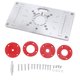 thumbnail image 2 of Placa de inserción de mesa de enrutador buje de orificio central Perforación precisa Escala transparente Placa de mesa de enrutador de aleación de aluminio de alta resistencia ANGGREK Otros, 2 of 8
