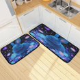 thumbnail image 7 of 2-Piece Kitchen Mat Set Non Slip Washable Floor Mats Decorative Rugs for Kitchen Sink Laundry Blue Bunny, 7 of 7