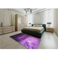 thumbnail image 4 of Ahgly Company Indoor Round Patterned Purple Iris Purple Area Rugs, 8' Round, 4 of 6