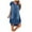 Blue, variant on FcBaudy Short Sleeve V-Neck Dress,Summer Dresses for Women,Womens Dresses Women's Solid V-neck Pullover Short Sleeved Dress Short Sleeved V-neck Dress Women Denim Dress