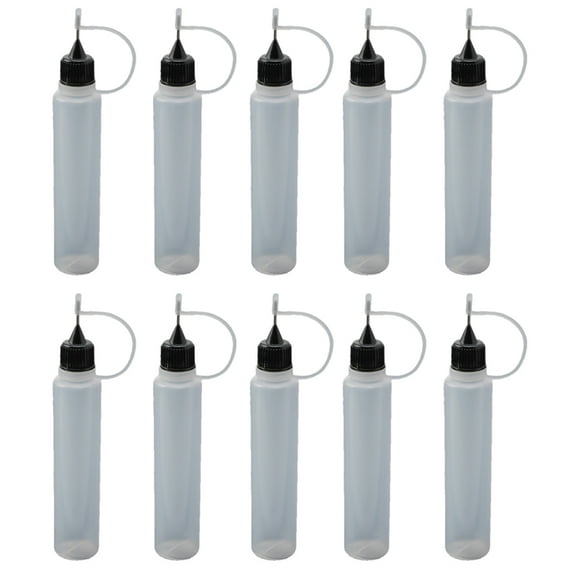 UNTERING Syringe Bottle 10Pcs Needle Tip Bottle Dropper Bottles for Small Gluing Projects Paper Quilling Craft Acrylic Painting