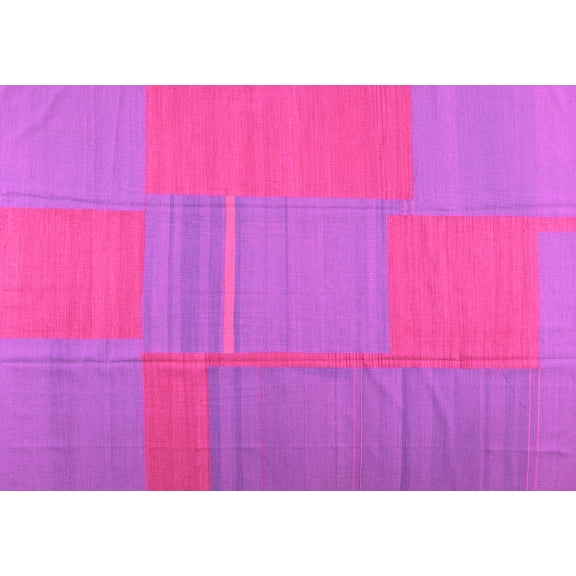 Ahgly Company Indoor Rectangle Abstract Pink Contemporary Area Rugs, 5' x 7'