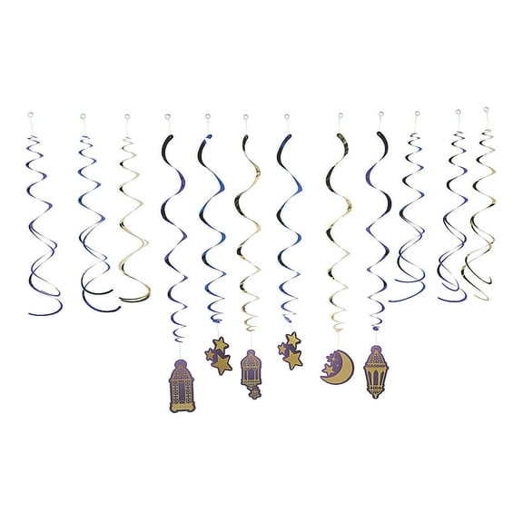 Eid Celebration Swirls Value Pack - Party Decor - 12 Pieces