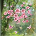 thumbnail image 3 of Window Stickers - 1 Stunning Pink Flower Pattern Decorative Static Cling Stickers to Prevent Birds from Colliding in Your Windows, 3 of 5