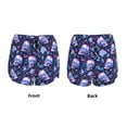 thumbnail image 5 of Lsque Blue Skull Crystal Printed Women's Running Shorts with Liner Pockets,Elastic Quick Dry Workout Athletic Gym Yoga Shorts,Womens High Waist Shorts-X-Large, 5 of 9
