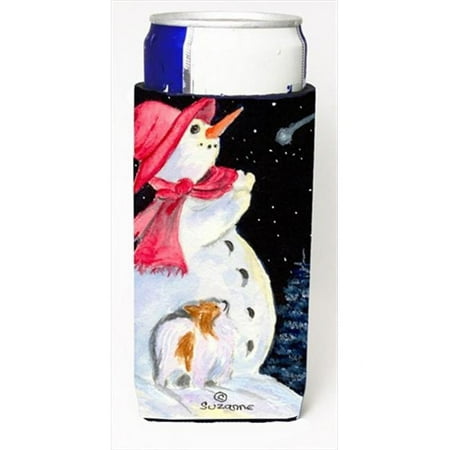 

Snowman With Papillon Michelob Ultra bottle sleeves For Slim Cans - 12 Oz.