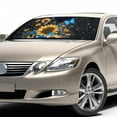 thumbnail image 3 of Uorisanigo Blue Butterfly Sunflower Car Sun Shade Windshield Car Shade Cover Foldable Automotive Windshield Sunshades Sun Blocker Visor Protector Universal Fit Most Sedan SUV Trucks, 3 of 7