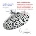 thumbnail image 6 of Ana Bath Flexible Dual 6" Rain Shower with Handheld Combo with 5-ft Shower Hose - 6-Spray Settings with Pause/Water-Saving, Bendable Extension Arm (Chrome), 6 of 9