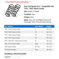 thumbnail image 2 of Rear Coil Spring Set 2 - Compatible with 1993 - 2002 Toyota Corolla 1994 1995 1996 1997 1998 1999 2000 2001, 2 of 2