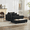 Black, variant on LEHZROAJ Oversized Upholstered Sofa with Ottoman,Comfy Corduroy Couch Pillows Deep Seat for Living Room,Bedroom(Beige)