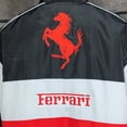 thumbnail image 4 of F1 racing jacket multi patch Ferrari motorcycle varsity vintage Formula one letterman bomber premium biker jacket L, 4 of 5