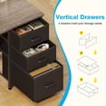 thumbnail image 5 of 51 Inch Computer Desk with File Drawers & USB Power Outlets- Reversible Home Office Desk with Storage Shelves, Work from Home, Writing Table for Bedroom, Gray Oak, 5 of 9