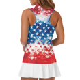 thumbnail image 5 of HUIACONG Patriotic Star Pattern Breathable Women's Golf Sleeveless Shirt, Anti Fade Half Zip Collared Sleeveless Shirts for Tennis Sports Running, 5 of 7