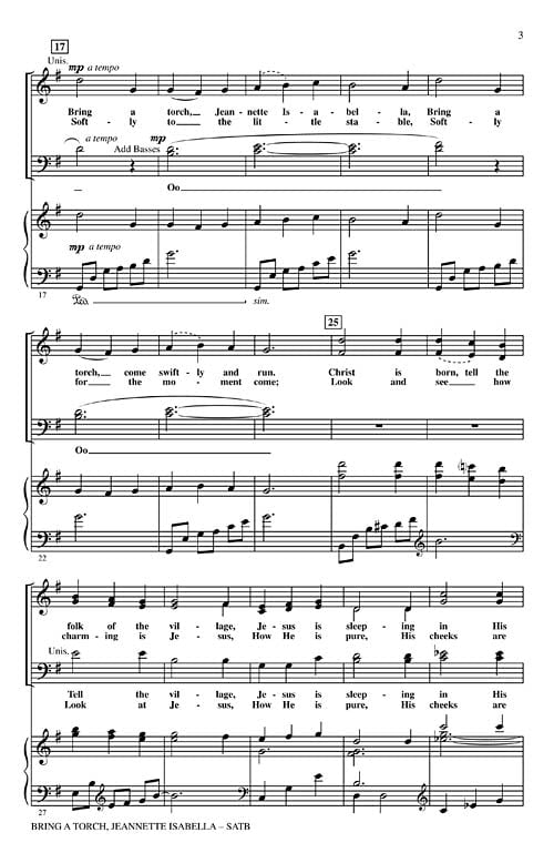 Hal Leonard Bring a Torch, Jeanette Isabella ShowTrax CD Arranged by John Leavitt