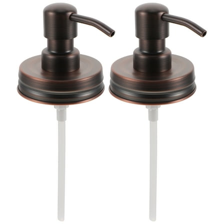 Yardwe Stainless Steel Foaming Soap Pump Lid Coffee for Bathroom and Home 2Pcs