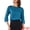 Peacock Blue, variant on DARING DIVA Women's Satin Boat Neck 3/4 Sleeve Business Shirt XS Purple