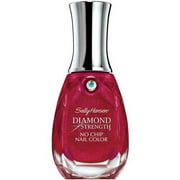 Sally Hansen Diamond Strength No Chip Nail Color, Red Velvet, 0.45 oz, No Chipping, Nail Polish, Color Nail Polish, At Home Nail Polish, No Breaking, Infused with Micro-Diamonds