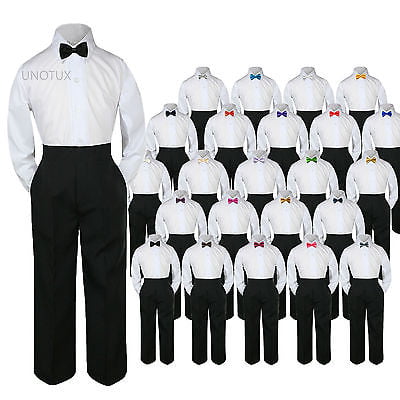 Leadertux - New Baby Toddler Boys Wedding Formal 3pc Set Shirt Black ...