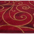 thumbnail image 7 of Handcraft Rugs-Modern Contemporary Brand New Area Rugs-Abstract Carpet with Wavy Swirls -Shed free Red/Mocha/Ivory/Black5x7 feet, 7 of 7