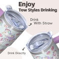 thumbnail image 4 of 20OZ Unicorn Themed Tumbler with Handle Insulated Travel Tumbler Great Presents for Women Unicorn Enthusiasts Perfect for Birthday Christmas and Wine Tours, 4 of 6