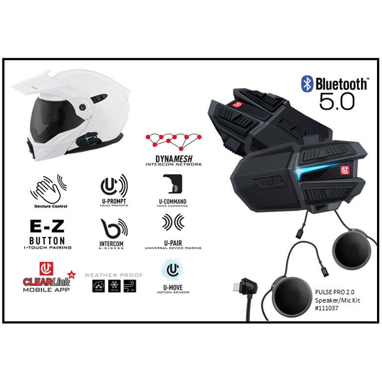 UCLEAR Motion 6 Helmet Bluetooth - Single Pack, Smart