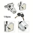 1/4x Showcase Sliding Glass Door Lock Set W / Key For Display