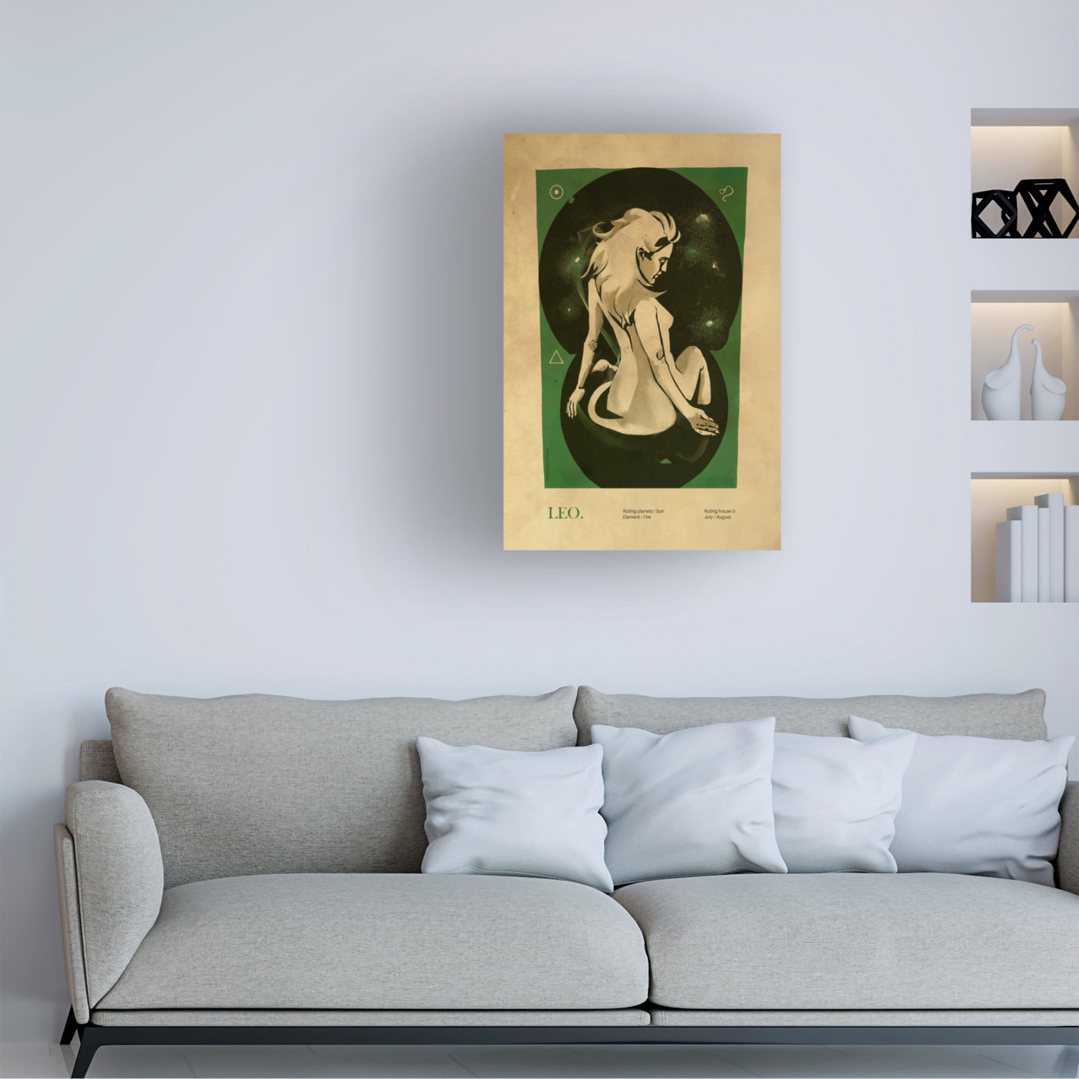 Trademark Fine Art Dionisis Gemos  Leo print Canvas Wall Art