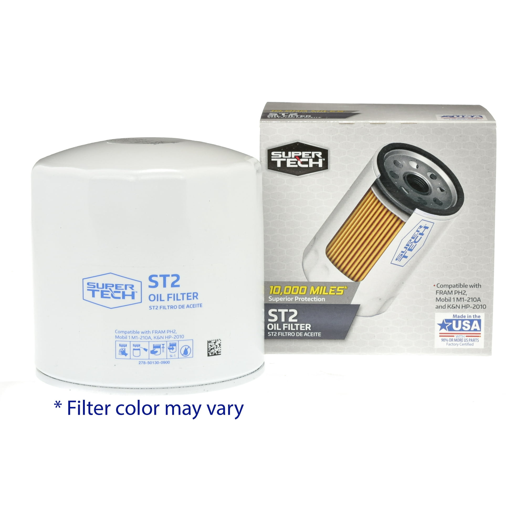 SuperTech 10,000 mile Protection Spin-on Oil Filter, ST2 Fits select: 1995-2014 FORD F150, 2008-2012 DODGE RAM 1500