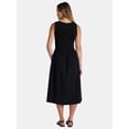 thumbnail image 2 of Time And Tru Women's Smocked Woven Midi Dress, Sizes XS-3XL, 2 of 4