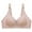 Khaki, variant on Aofany Woman's Fashion Plus Size Underwear Wire Free Comfortable Push Up Bra Embroidered Glossy Everyday Bras