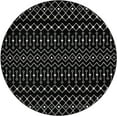 thumbnail image 7 of Rugs.com Moroccan Trellis Collection Rug – 8 Ft Round Black And White Medium Rug Perfect For Kitchens, Dining Rooms, 7 of 7