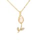 thumbnail image 1 of Granjero Gordo Collar colgante hecho a mano, adecuado tanto para hombres como para mujeres, engastado con collar colgante de tulipán con circonitas (oro), 1 of 5