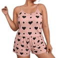 thumbnail image 4 of CQXIDFH Womens Pajama Sets Plus Size Sleeveless Tank and Shorts Pajama Set 2 Piece Soft Nightwear Soft Comfy Pj Sets, 4 of 9