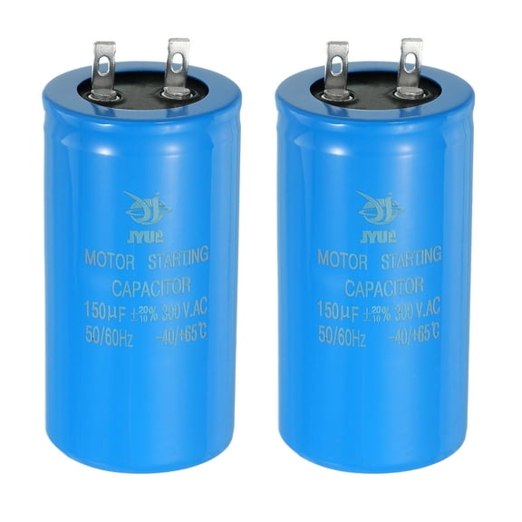 Uxcell 2Pcs Motor Start Capacitor, 150uf 300V CD60 Running Capacitor Starting Capacitor for Air Conditioners, Electric Motor Starts Running