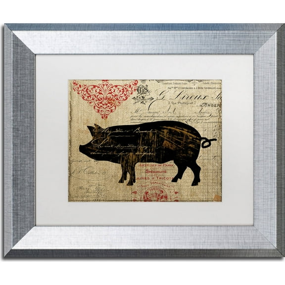 Trademark Fine Art "Paris Farms II" Canvas Art by Color Bakery, White Matte, Silver Frame