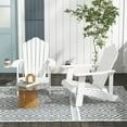 thumbnail image 3 of Gymax Patio HIPS Outdoor Weather Resistant Slatted Chair Adirondack Chair w/ Cup Holder White, 3 of 8