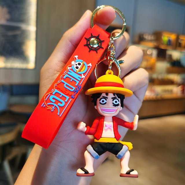 LLavero de Anime de una pieza, llaveros Kawaii, Luffy, Chopper, Zoro, Franky, juguetes para niños, Robin Nami, Sanji, llavero de coche, regalos